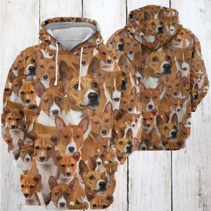 Basenji Awesome D254 – All Over Print Unisex Hoodie