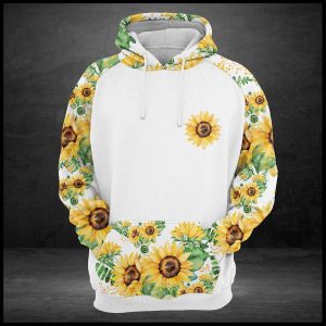 Bee Happy Sunflower G5831 – All Over Print Unisex Hoodie