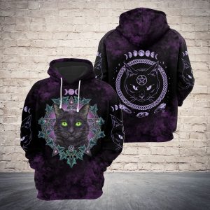 Black Cat Witchcraft G5908 – All Over Print Unisex Hoodie