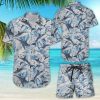 Blue Swimming Sharks Hawaiian Shirt And Short For Men And Women